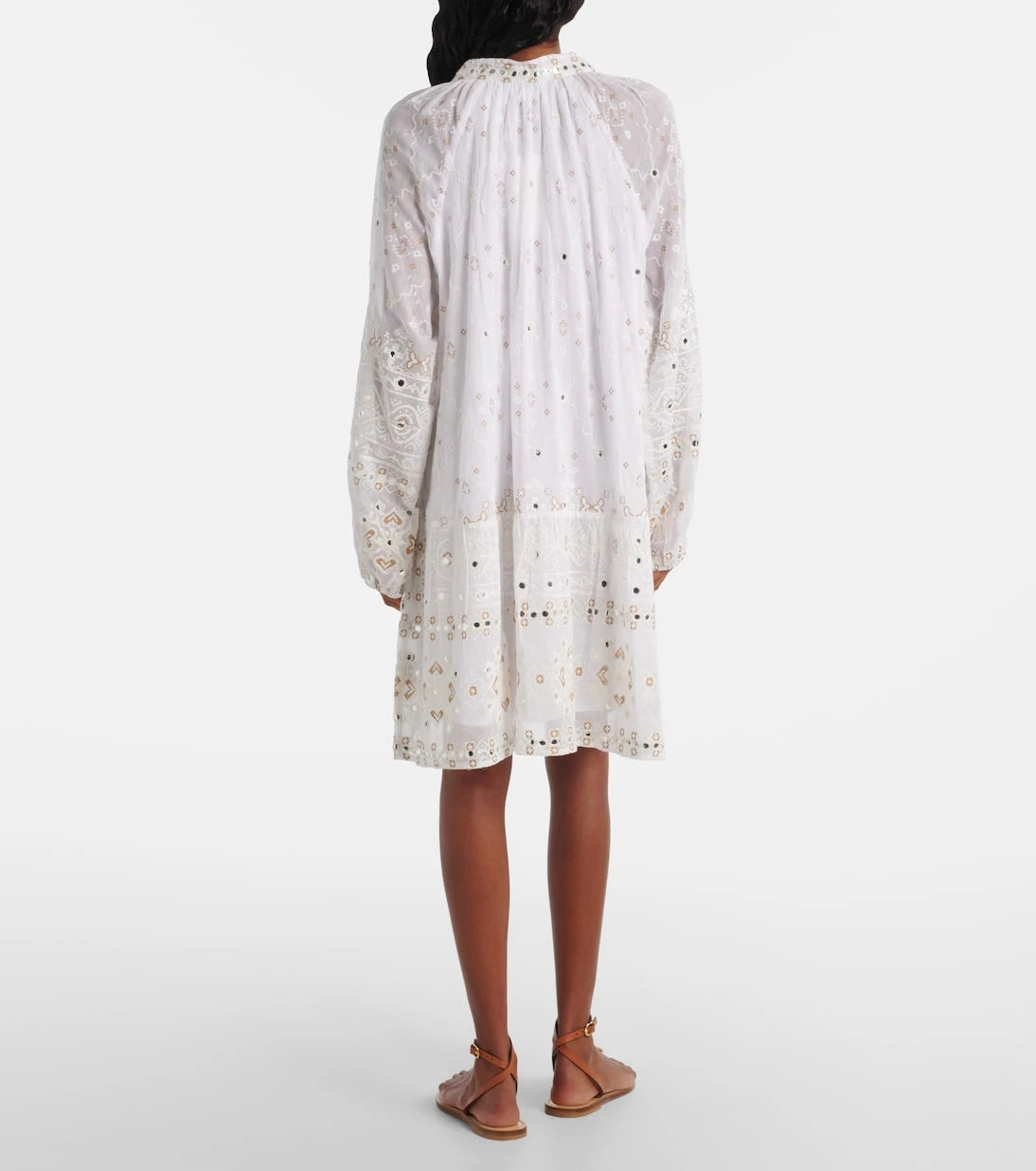 Juliet Dunn - Embroidered cotton minidress