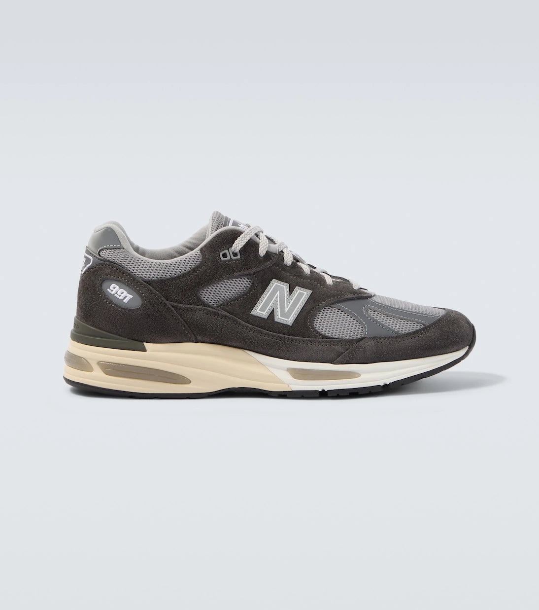 New Balance - 991v2 suede-trimmed sneakers