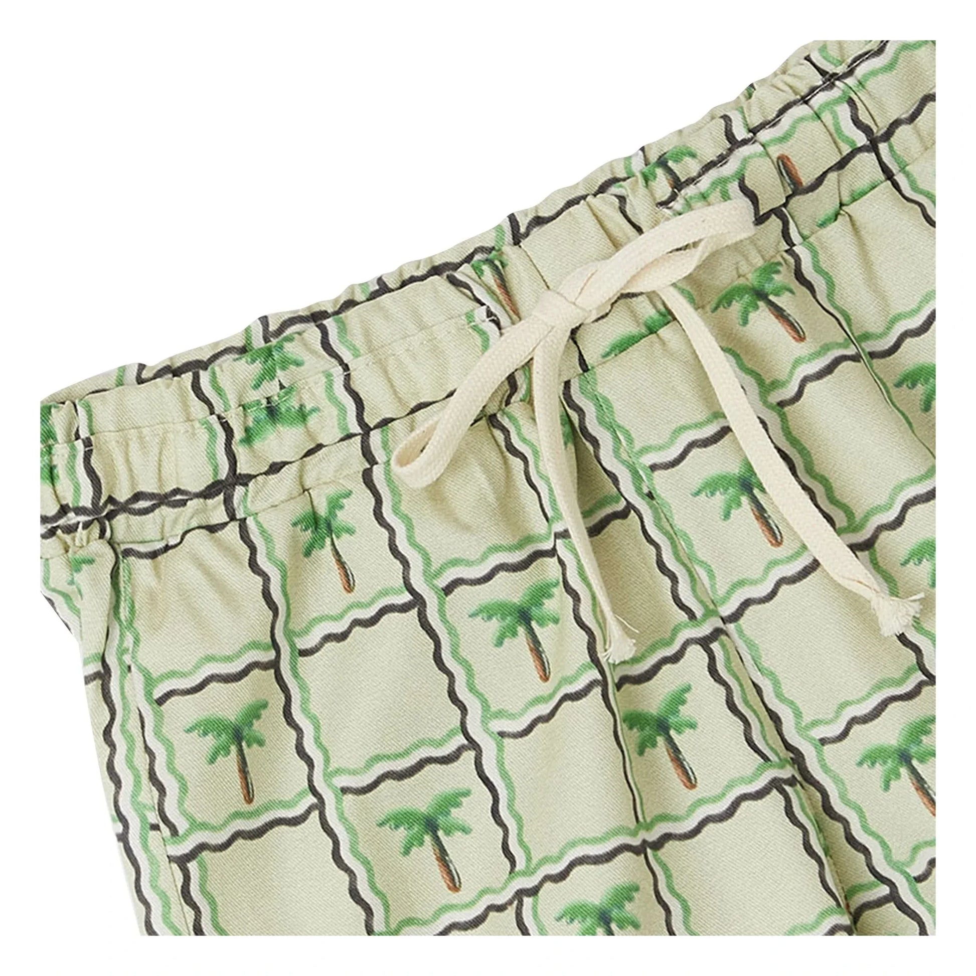 Fabula - Palm Tree Cord Shorts | Pale green