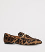 Tod's Brown Ponyhair Leopard Baretta Moccasins
