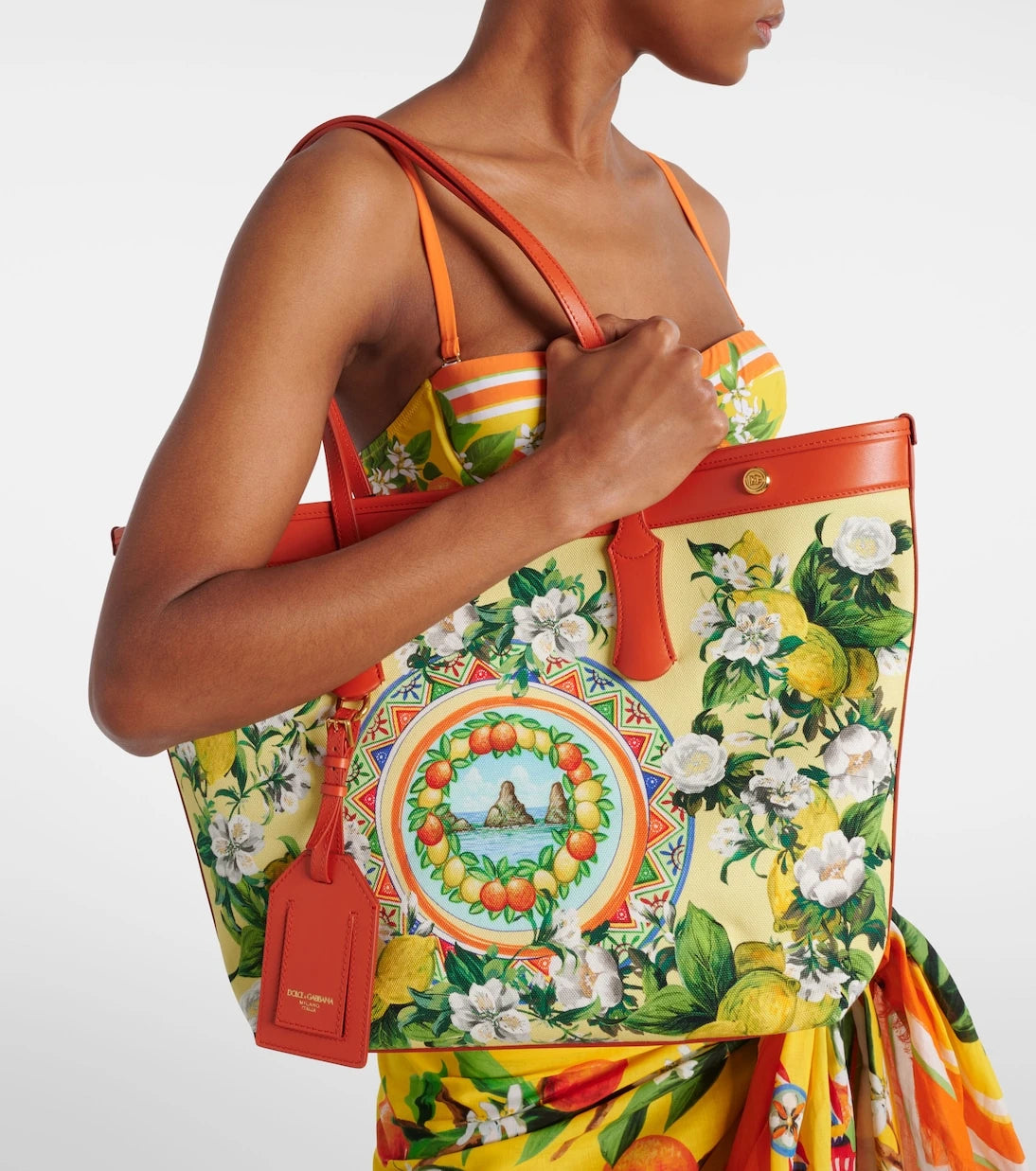 Dolce&Gabbana - Taormina Large printed canvas shopper