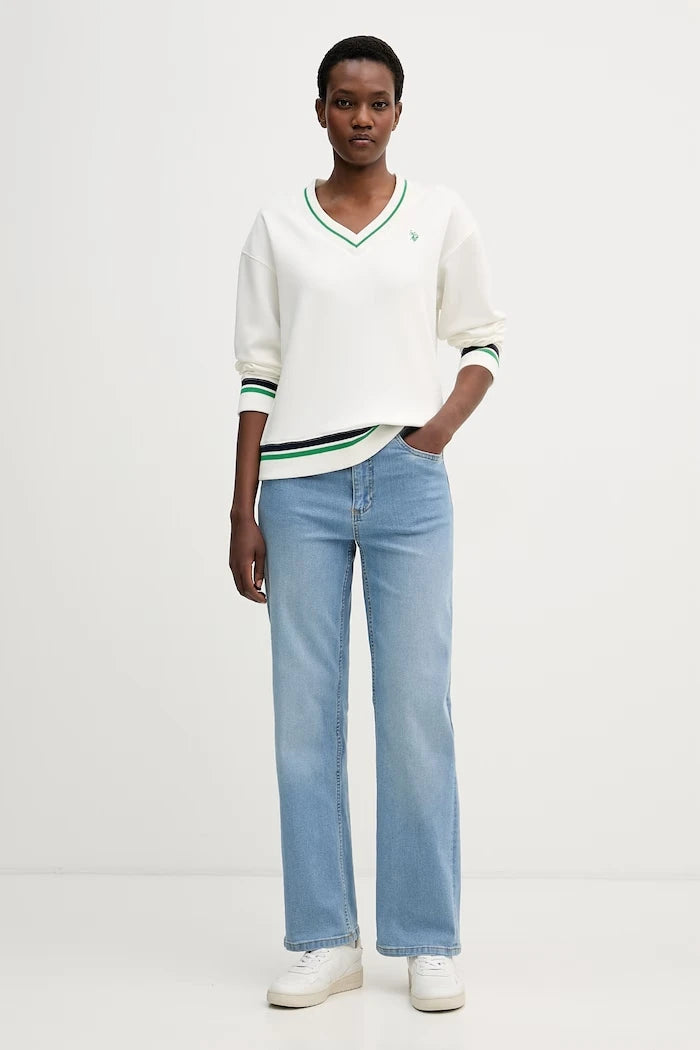U.S. Polo Assn. суичър дамски с вискоза V Neck