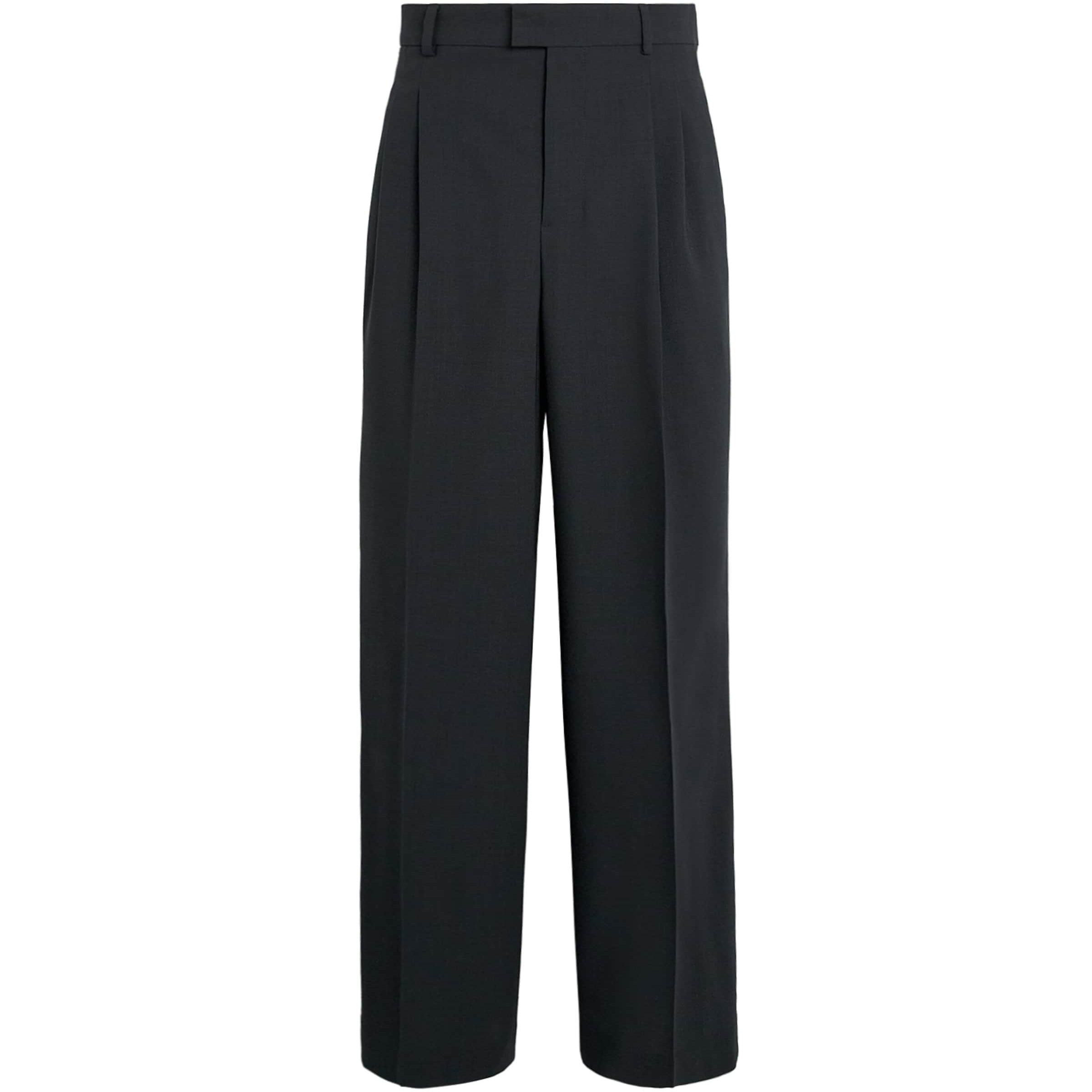 Virgin Wool Wide-Leg Trousers