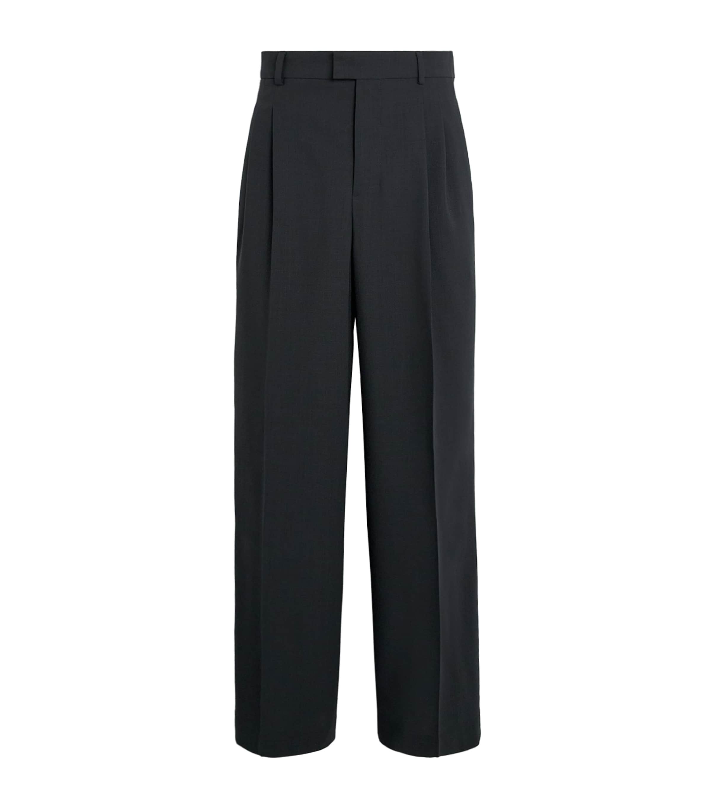 Virgin Wool Wide-Leg Trousers