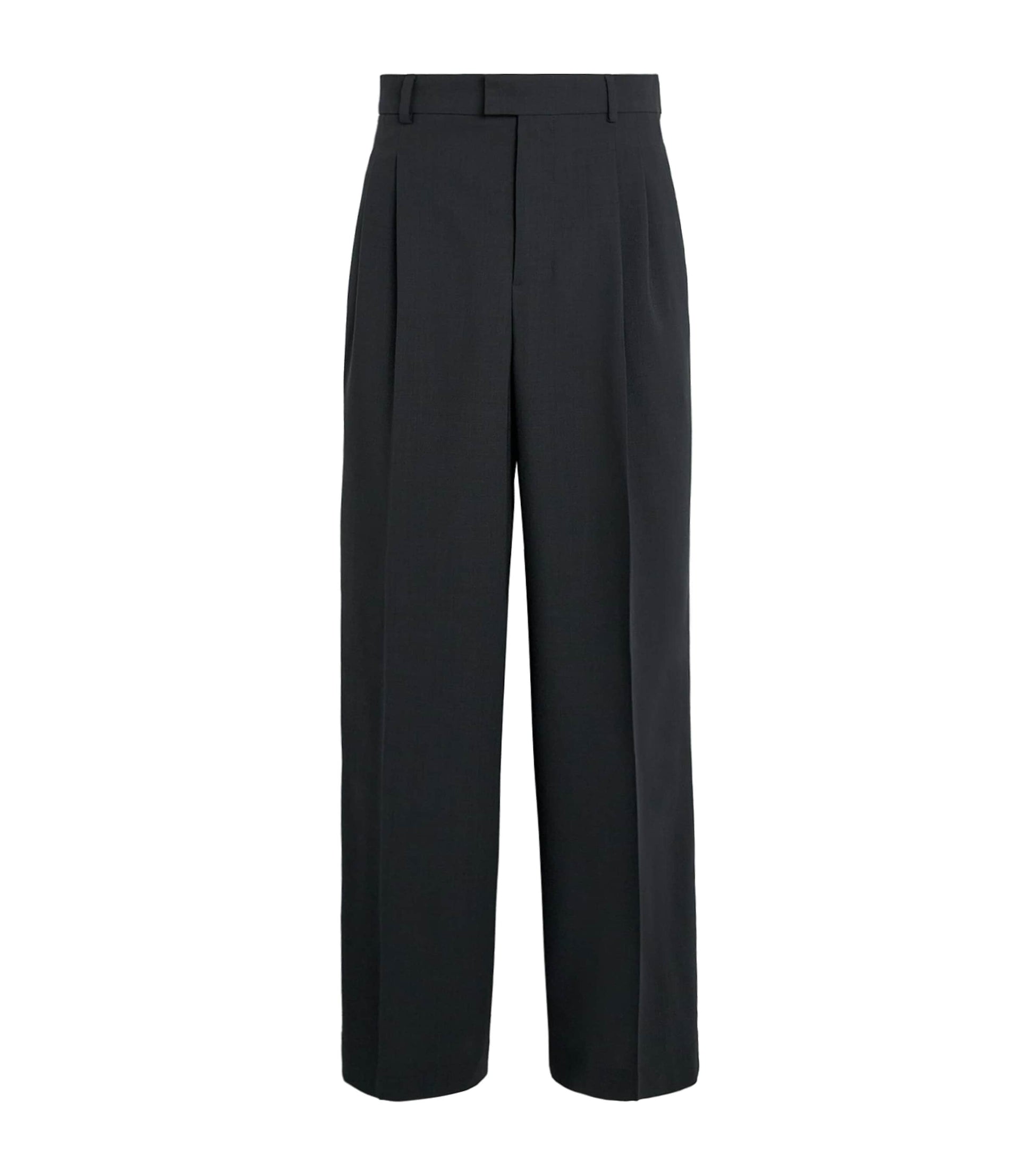 Virgin Wool Wide-Leg Trousers