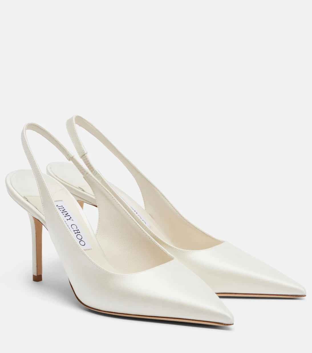 Jimmy Choo - Love satin slingback pumps