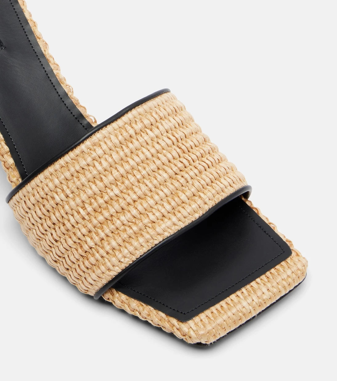 Givenchy - Tape leather-trimmed mules