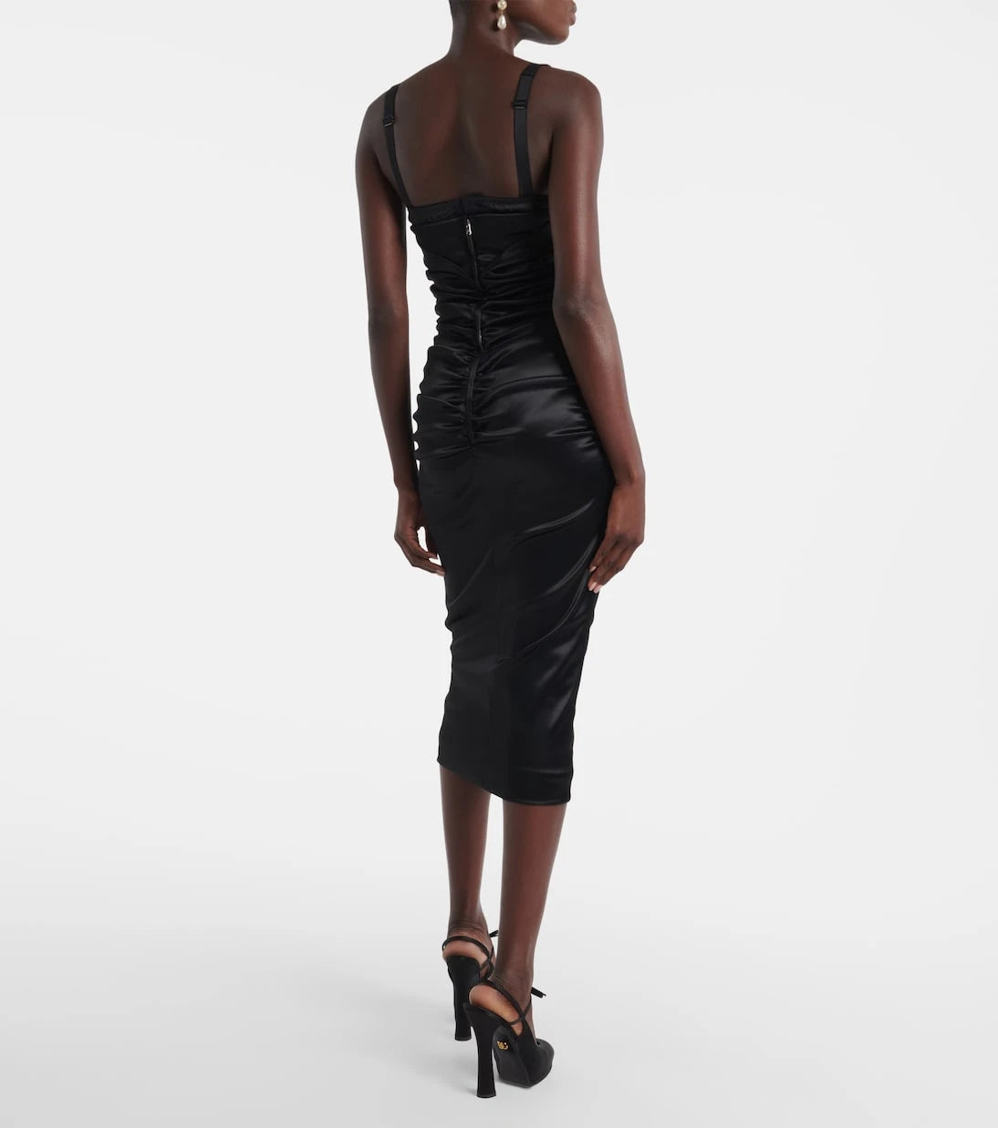 Dolce&Gabbana - Ruched satin bustier dress