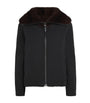 Yves Salomon Black Down-Mink Reversible Puffer Jacket (60cm)
