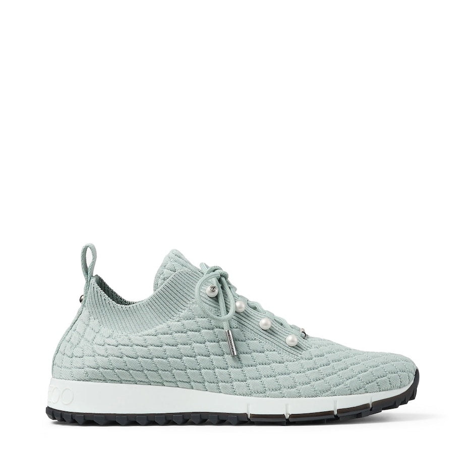 Jimmy Choo Turquoise Veles Knitted Sneakers