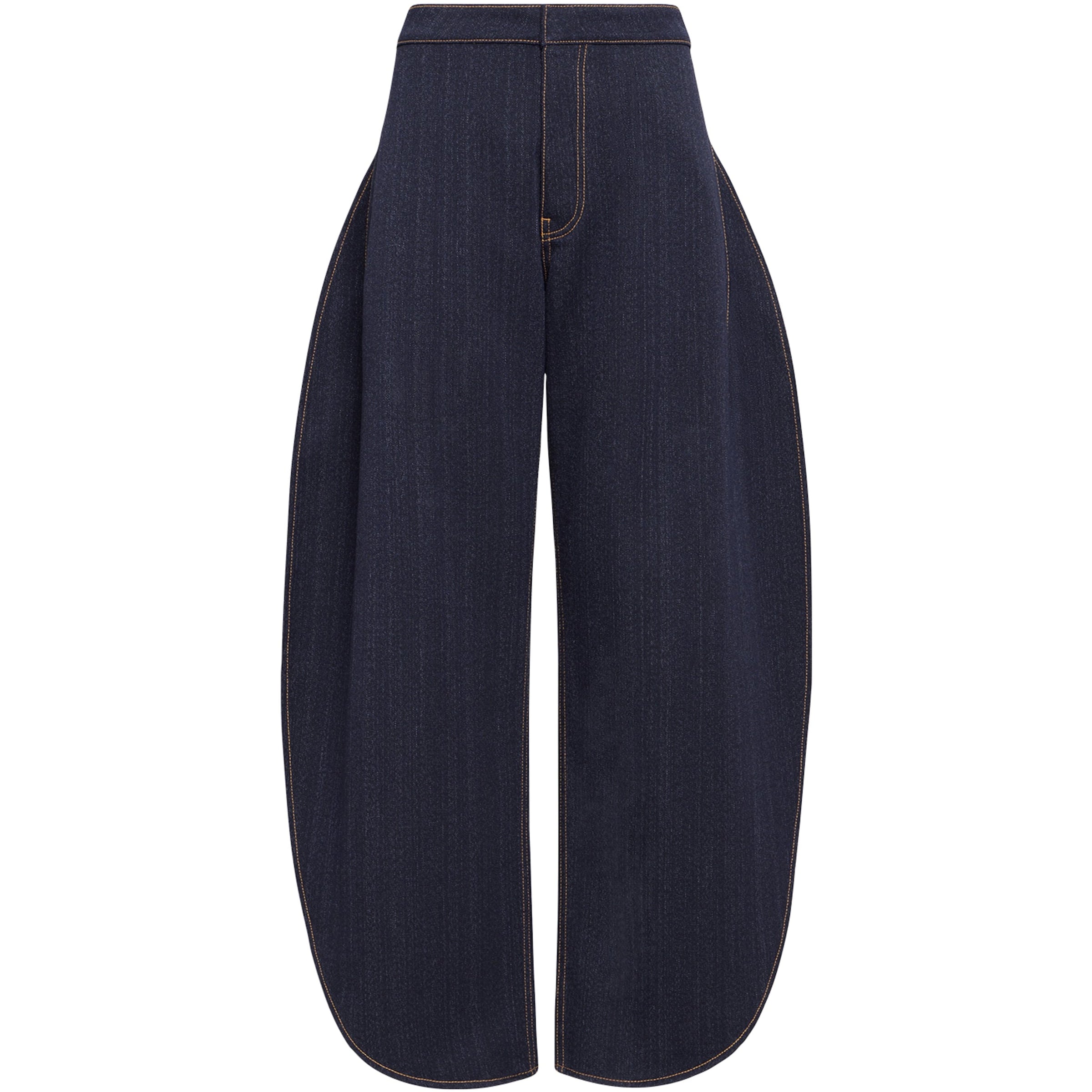 Alaïa Blue Side-Slit Round-Leg Jeans