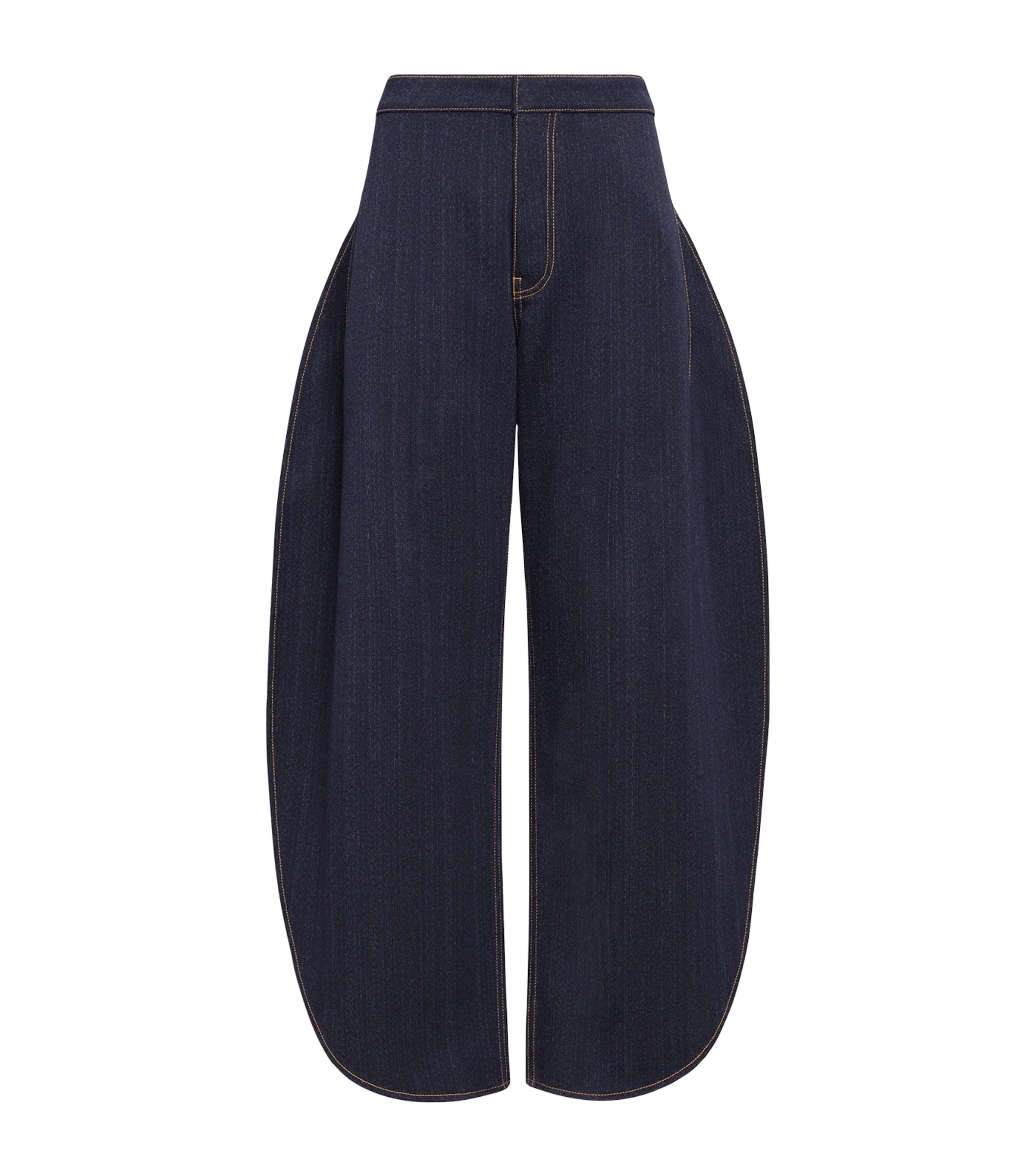Alaïa Blue Side-Slit Round-Leg Jeans