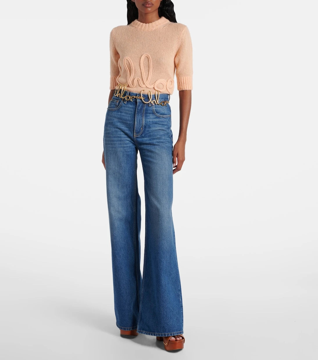 Chloé - Logo alpaca and silk sweater