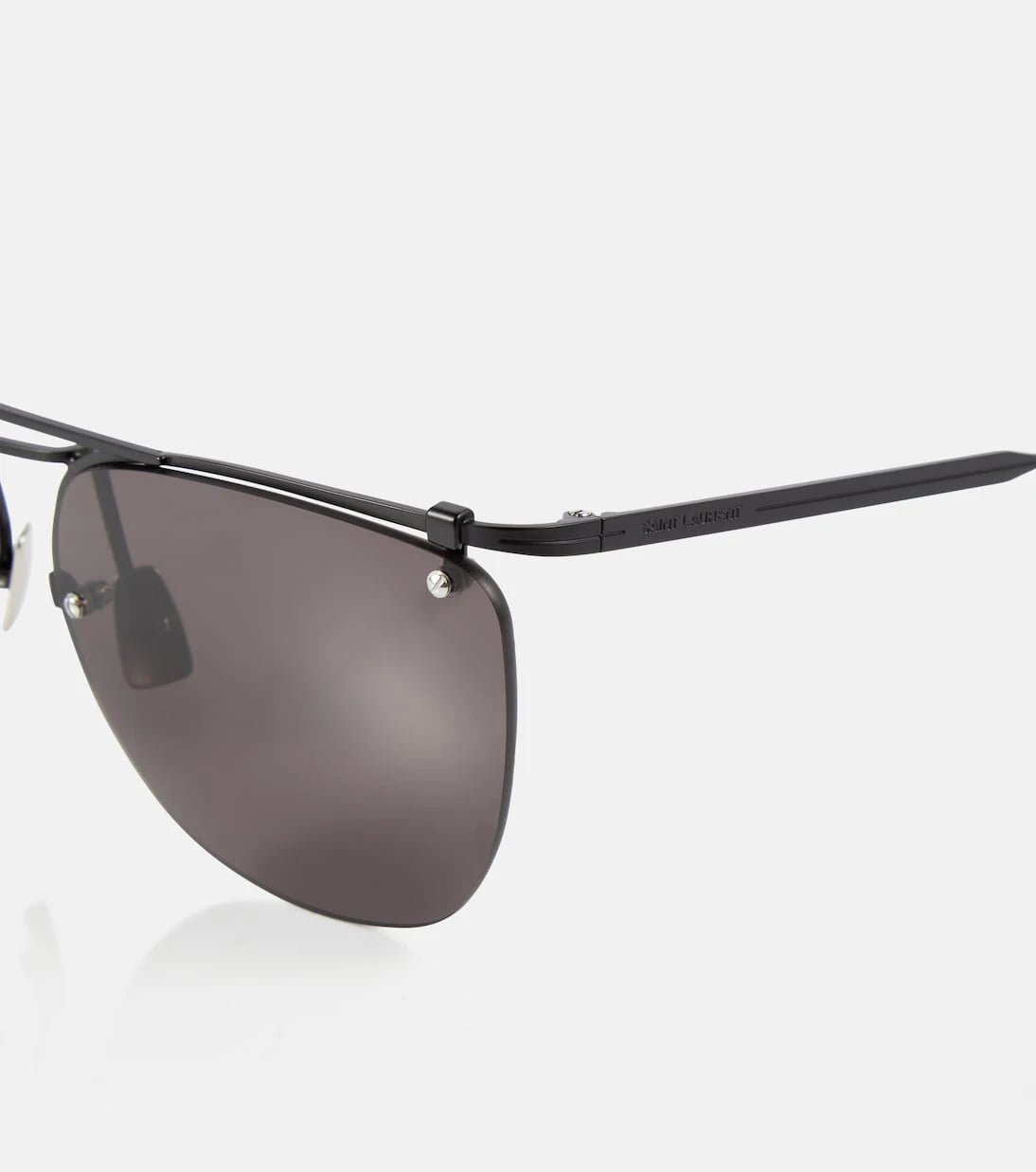 Saint Laurent - نظارة شمسية SL 600 بحافة علوية مسطحة