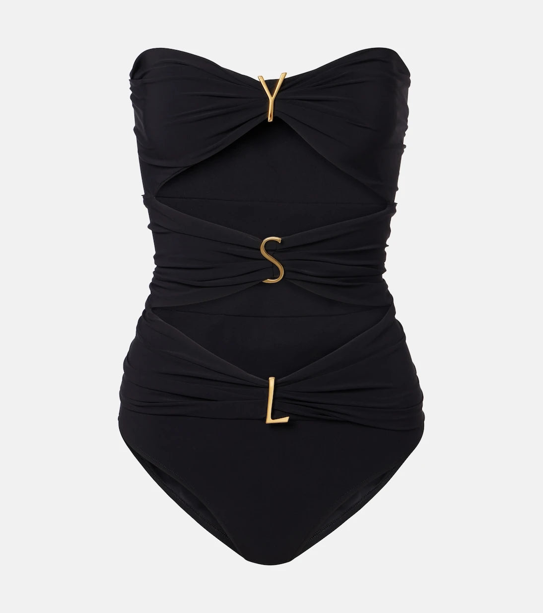 Saint Laurent - Cutout embellished swimsuit