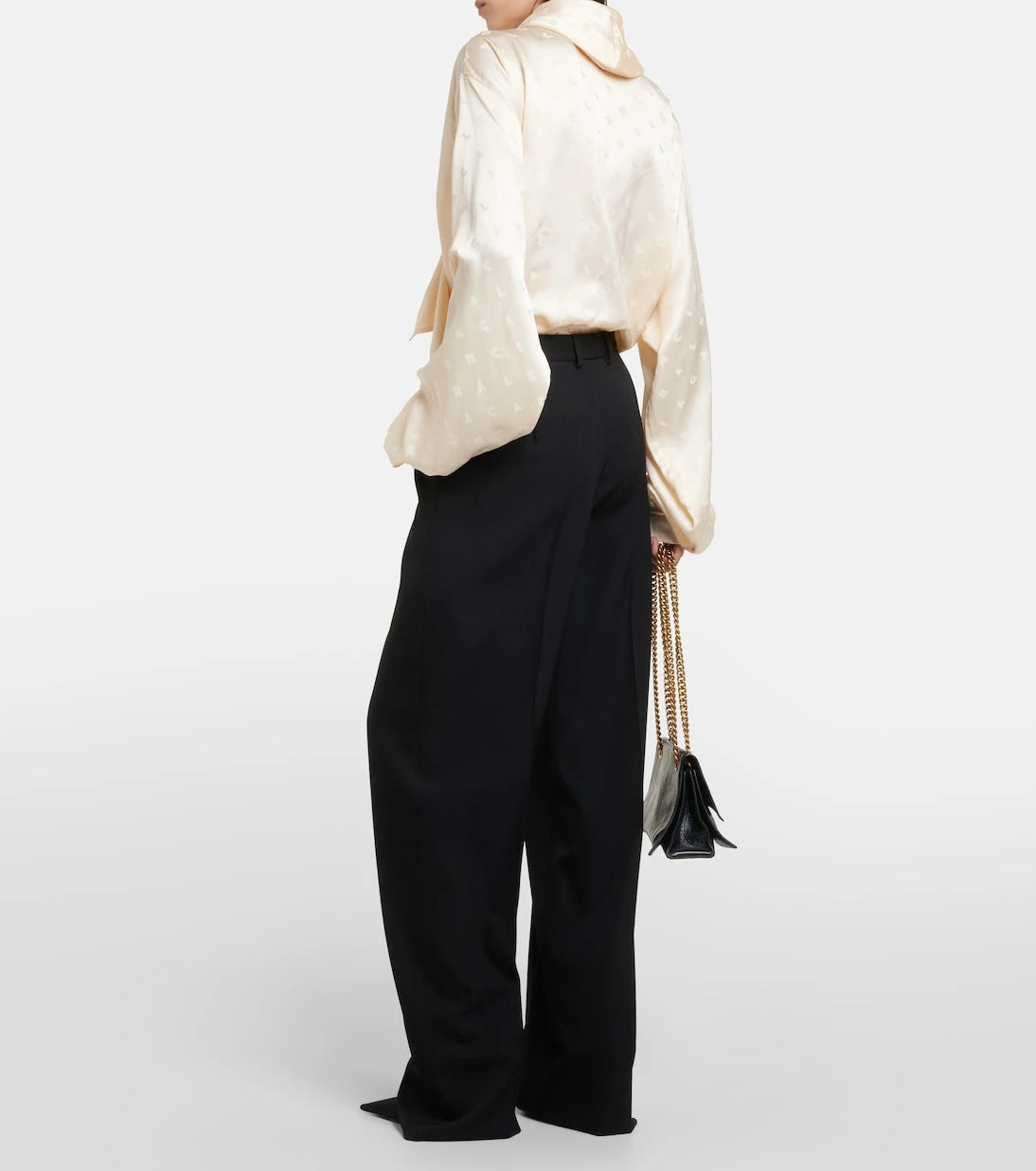 Balenciaga - Mid-rise wool wide-leg pants