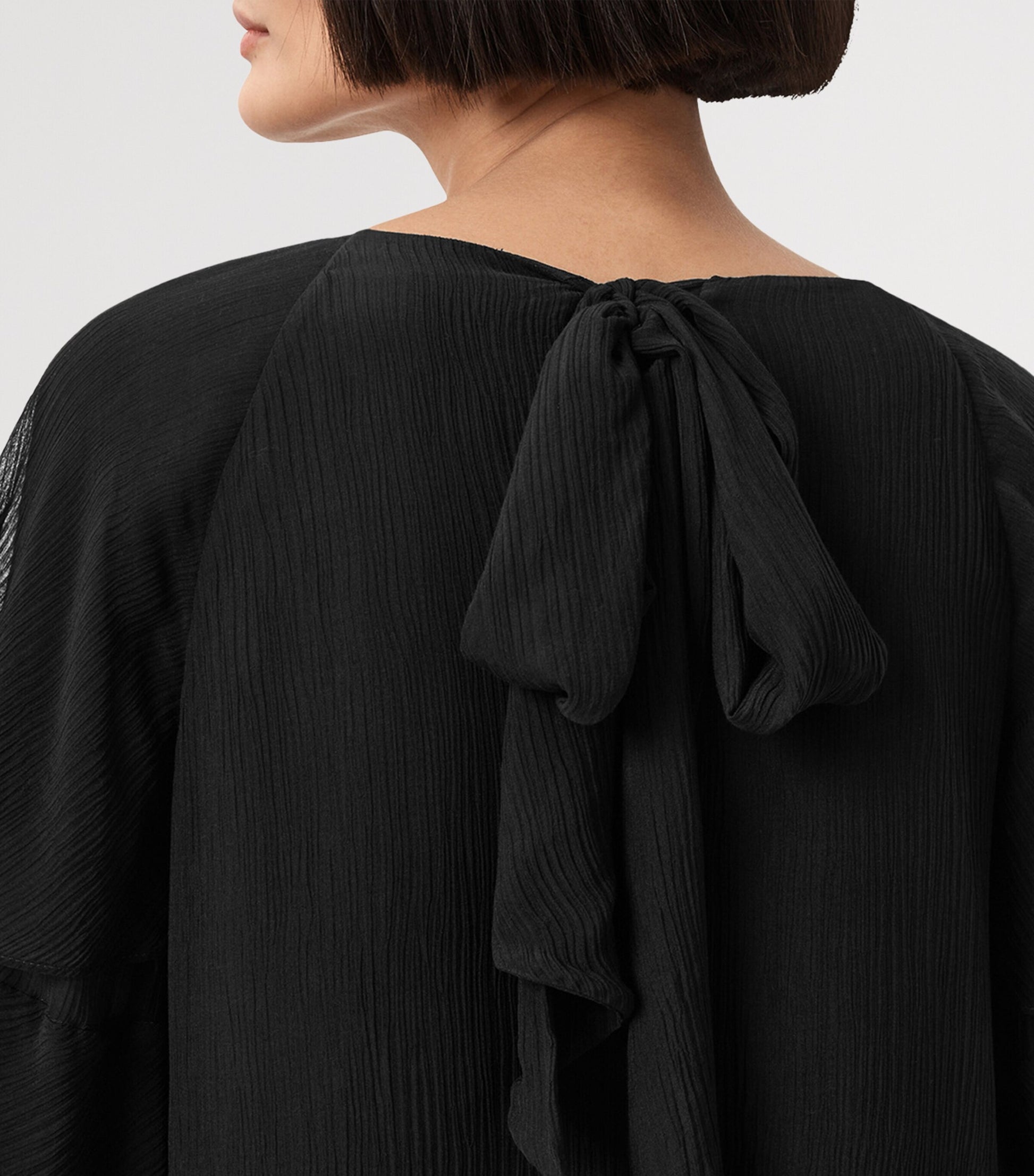 Black Ruffled Lissie Mini Dress