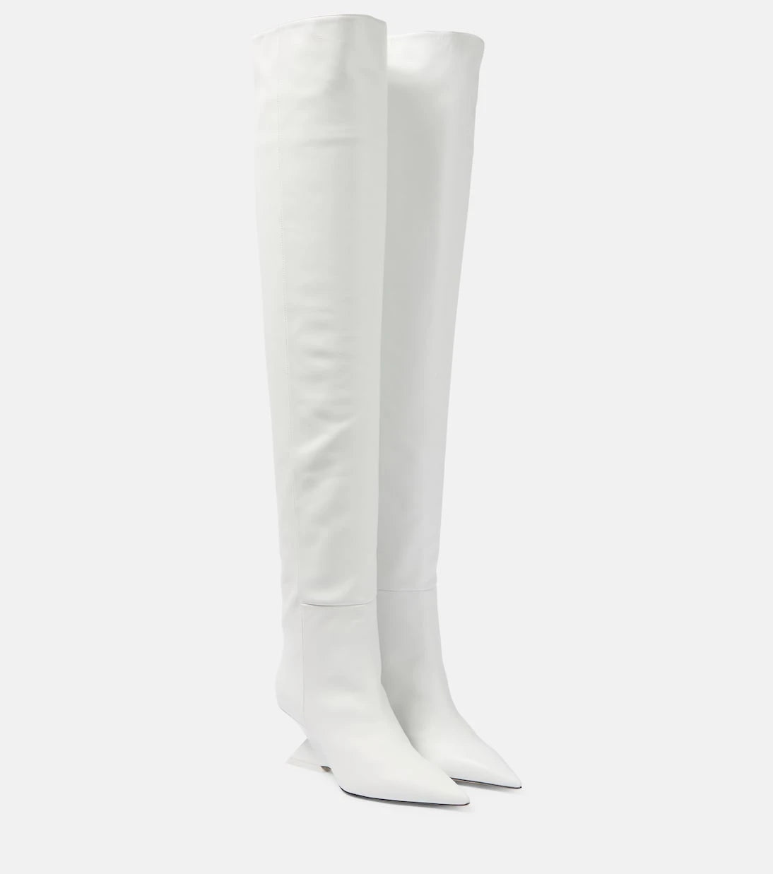 The Attico - Cheope leather over-the-knee boots