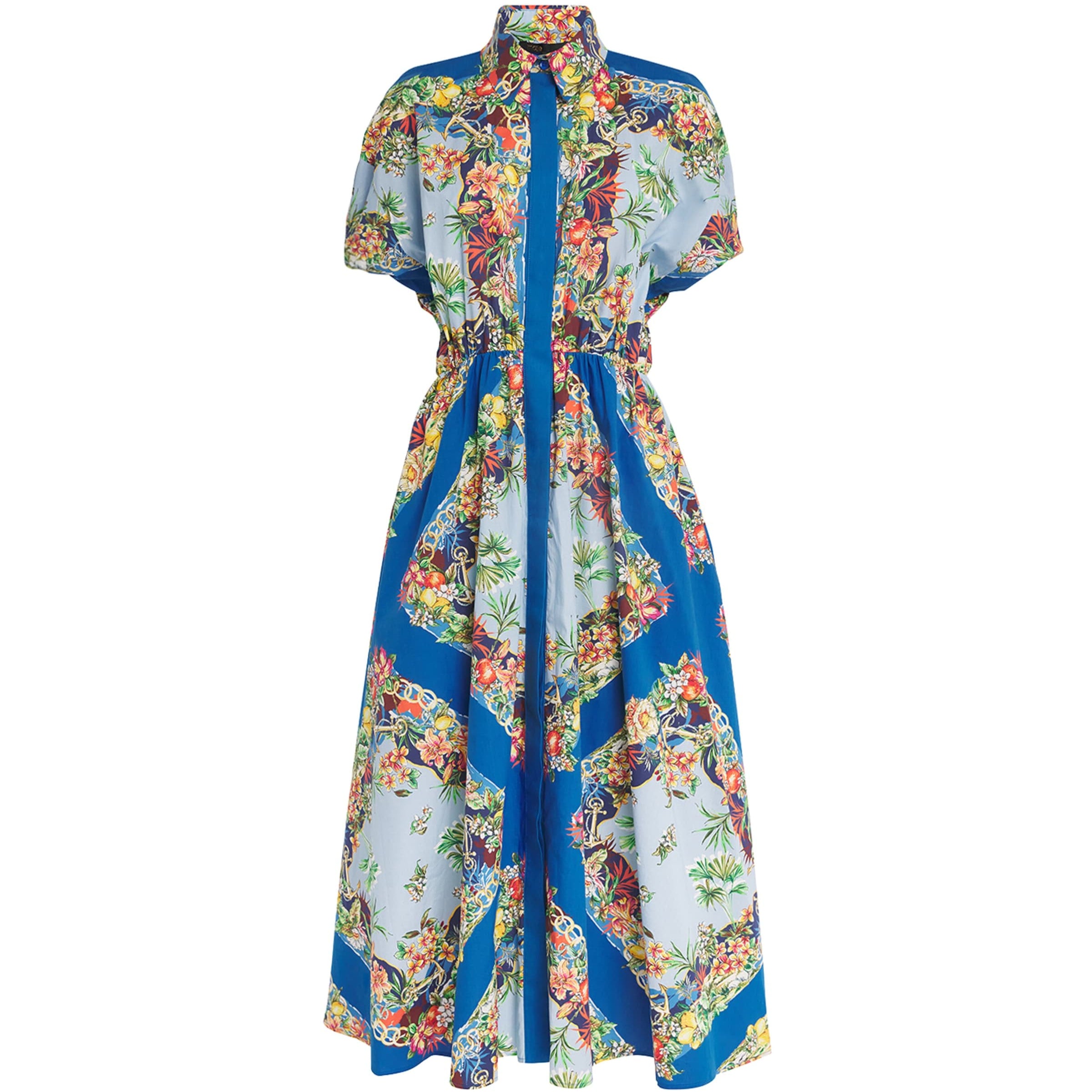 Maje Multi Cotton Floral Midi Dress