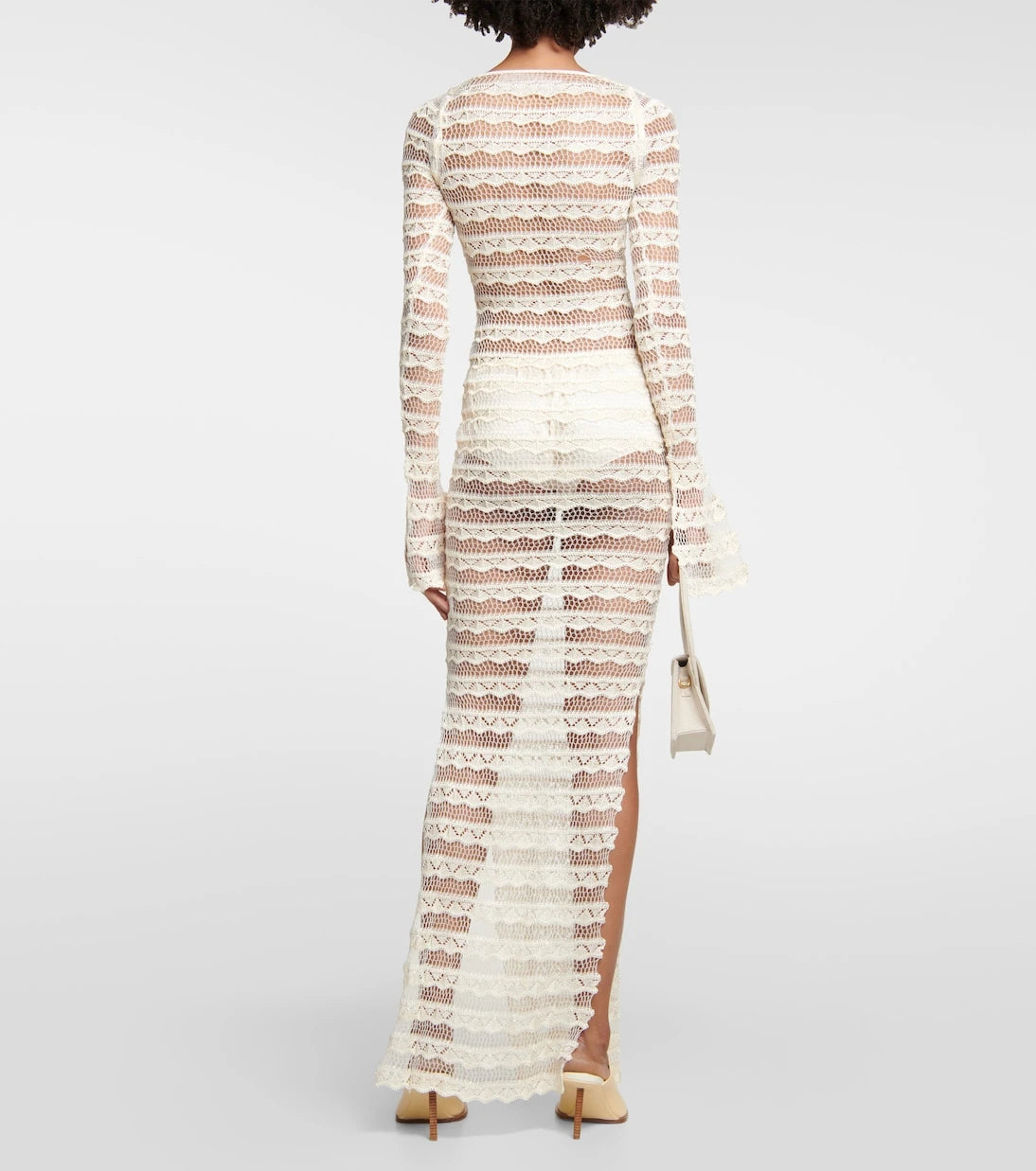 Aya Muse - Semi-sheer lace maxi dress