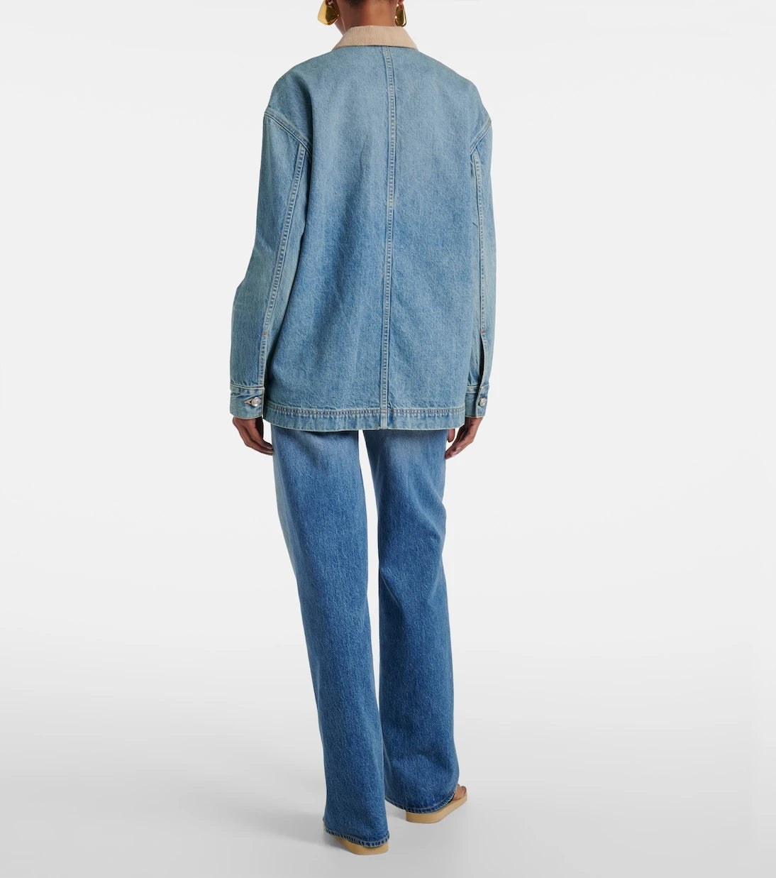 Slvrlake - Hayden corduroy-trimmed denim jacket