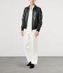 TOM FORD Black Leather Bomber Jacket