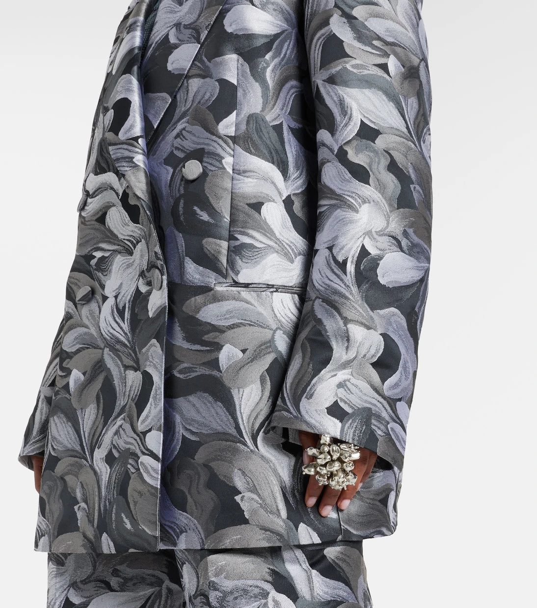 Dries Van Noten - Double-breasted jacquard blazer