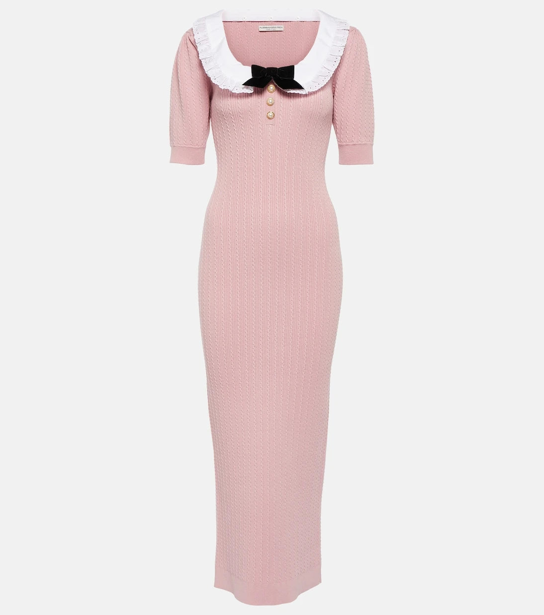Alessandra Rich - Embellished cotton-blend midi dress