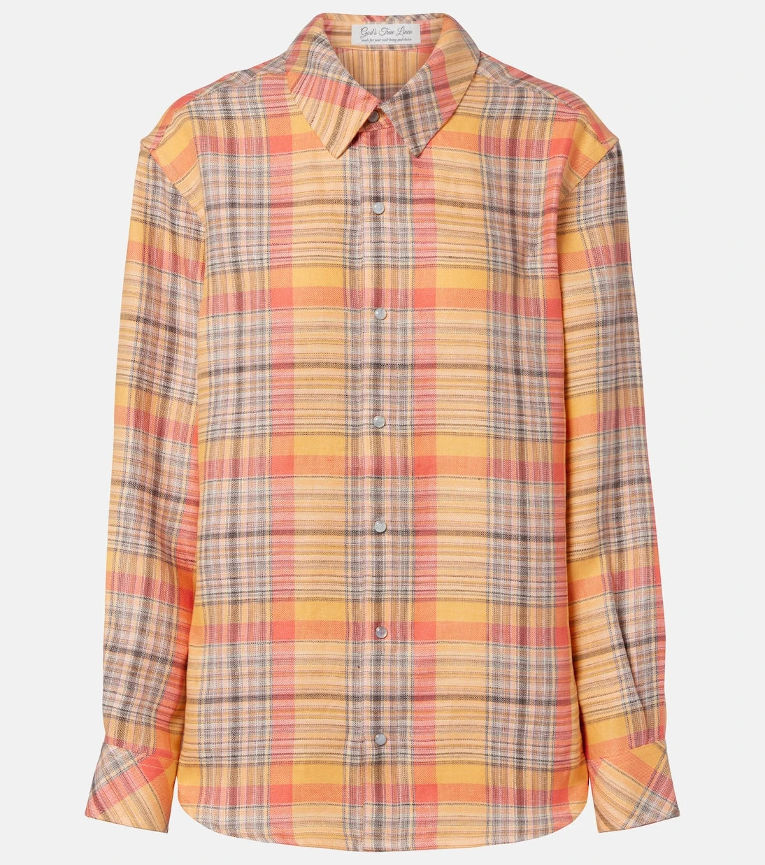 God's True Cashmere - Twilight linen shirt with moonstone