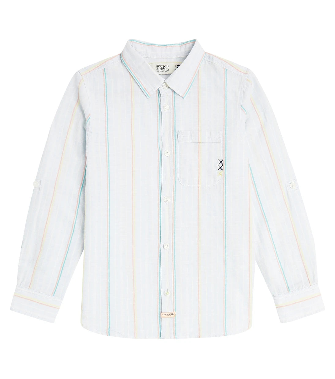 Scotch & Soda Kids - Striped cotton-blend shirt