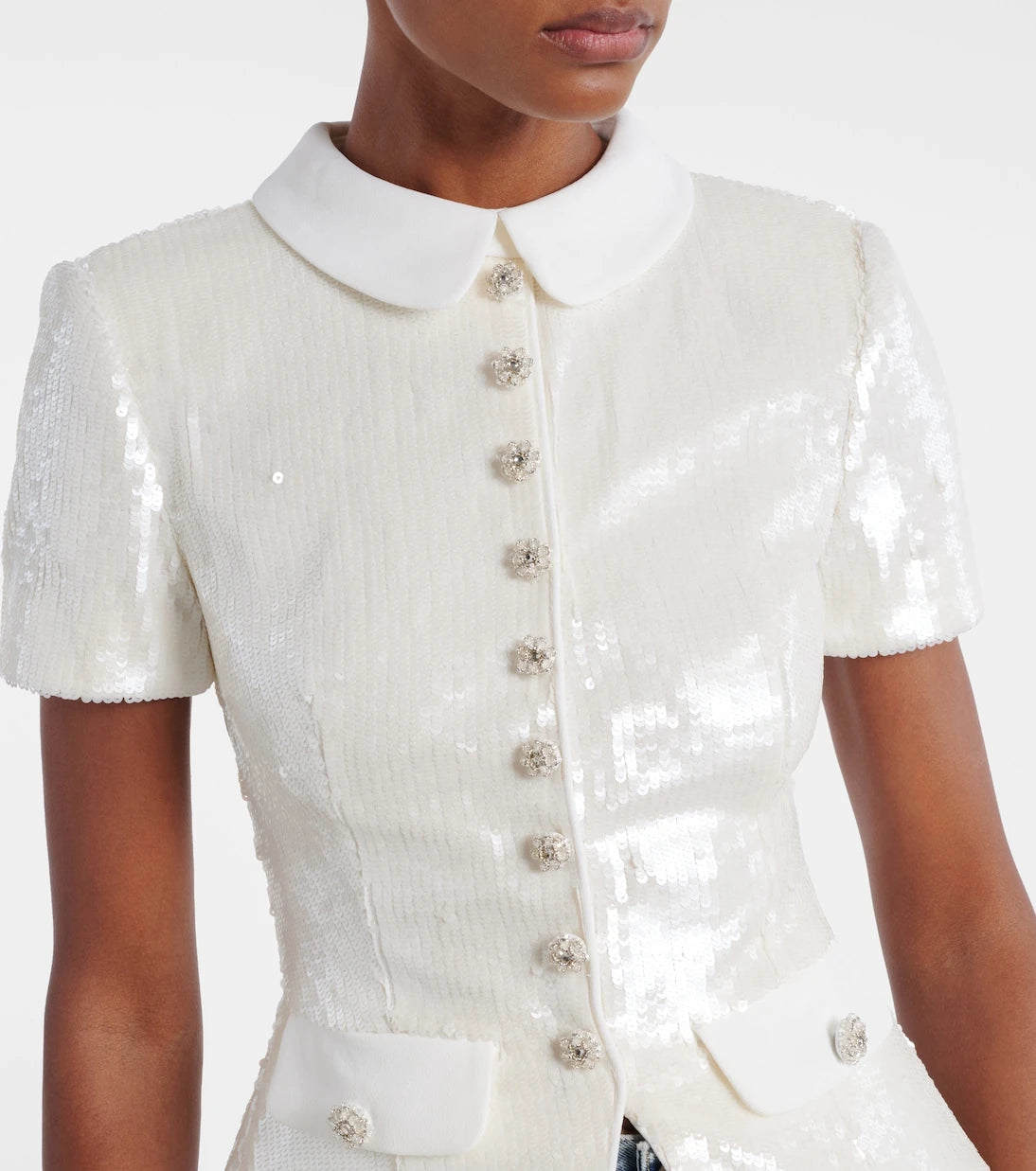 Self-Portrait - Sequined top