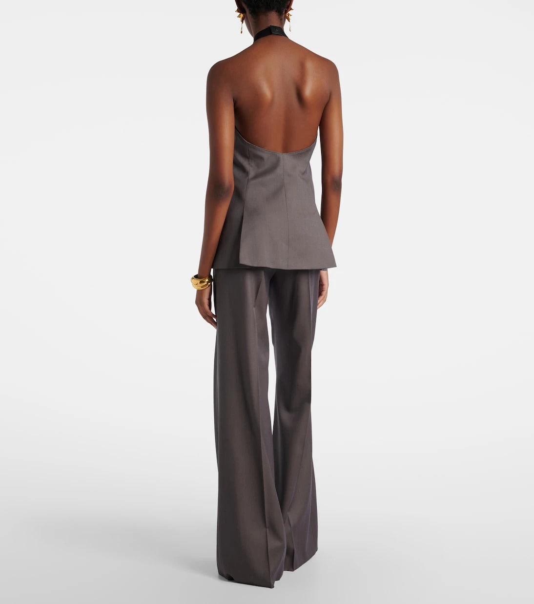 Max Mara - بنطلون "سيريو" واسع الساقين من صوف المارينو البكر
