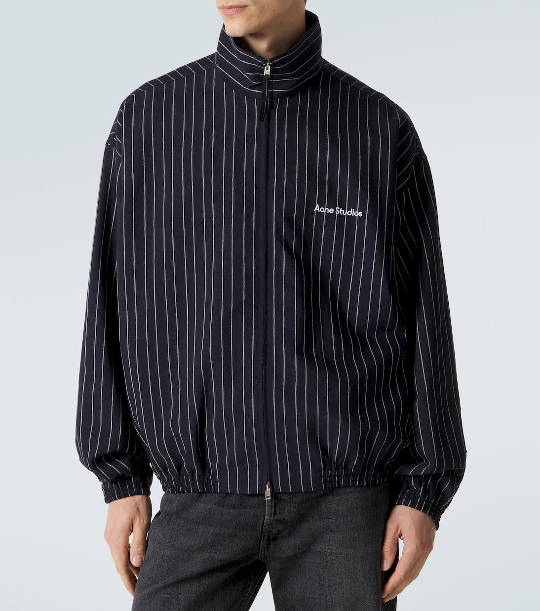 Acne Studios - Pinstripe wool and cotton-blend jacket