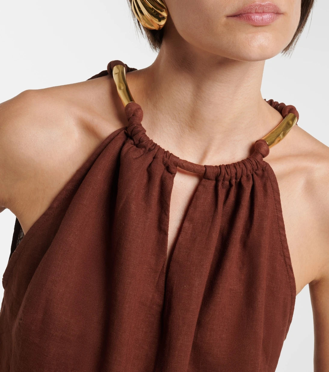 ViX Paula Hermanny - Janet linen-blend top