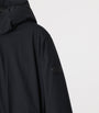Black Down Short Hooded Nylon Coat