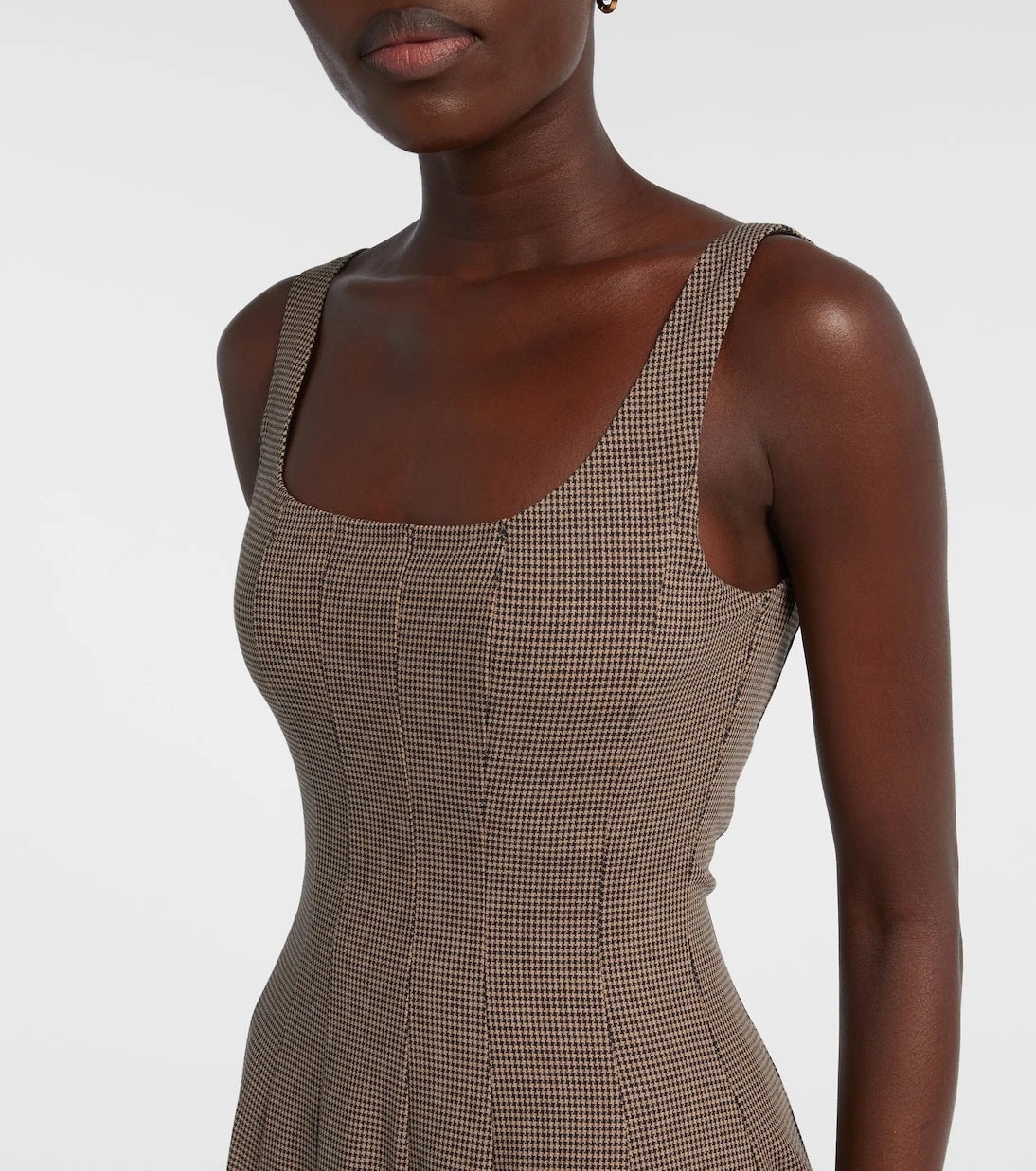 Staud - Wells houndstooth midi dress