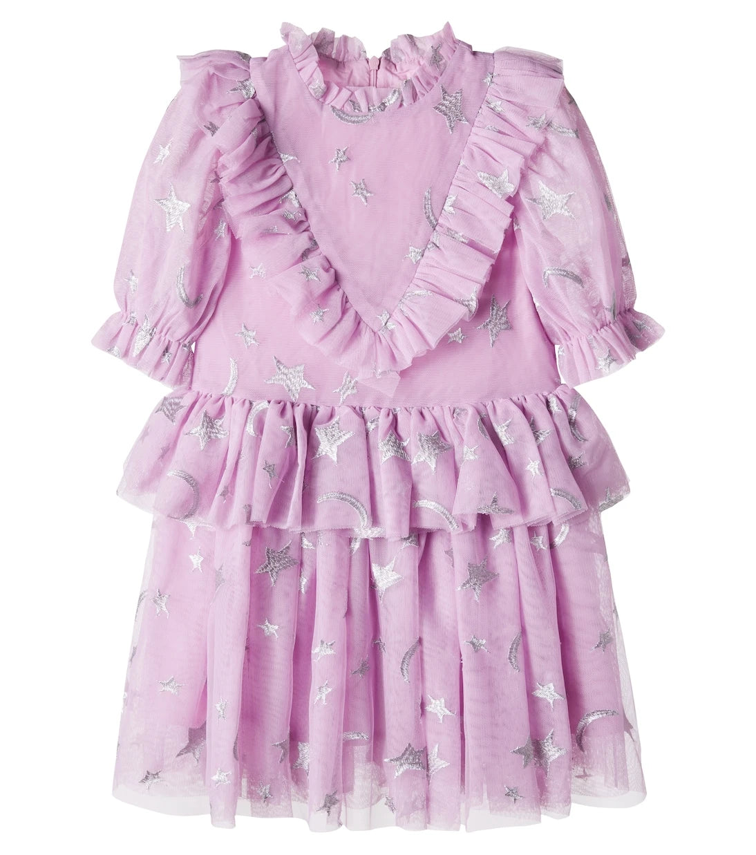 Stella McCartney Kids - Embroidered ruffled tulle dress