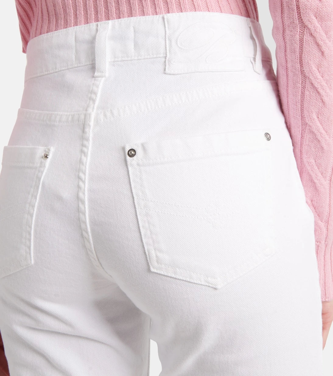 Blumarine - Chain-detail high-rise bootcut jeans