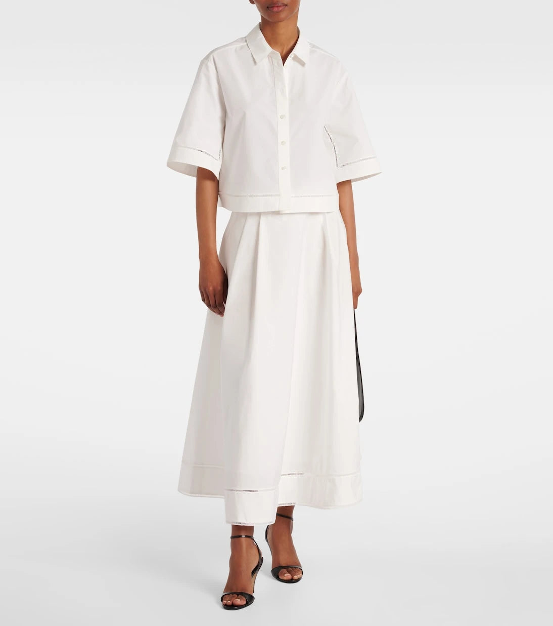 Róhe - Embroidered cotton poplin shirt