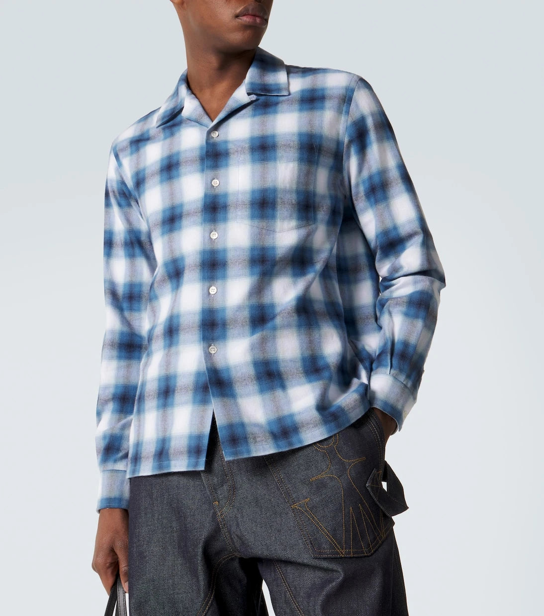JW Anderson - Checked cotton flannel shirt