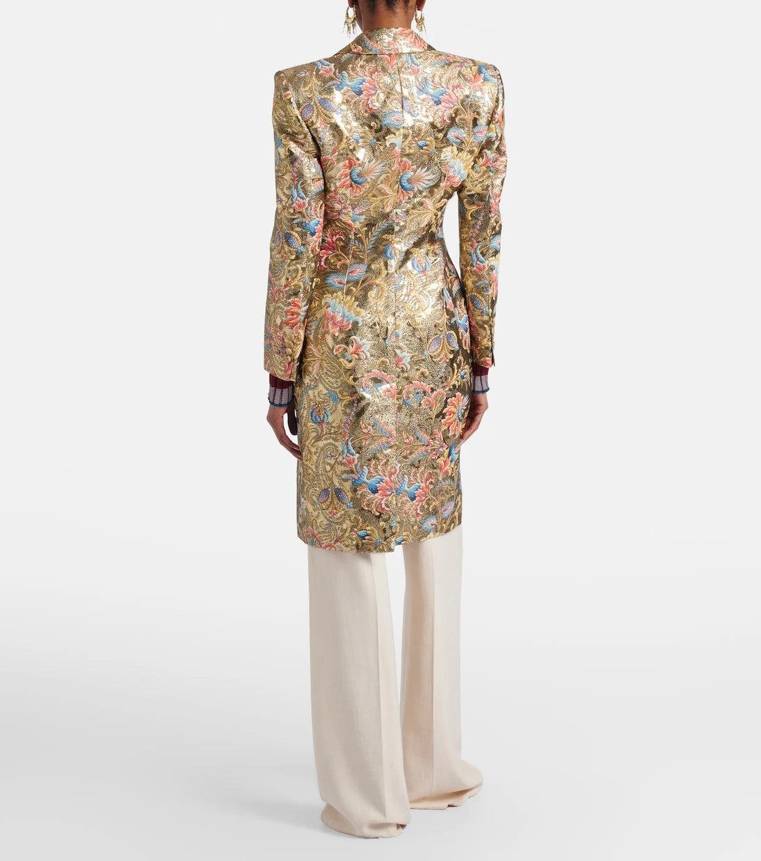 Etro - Printed lamé coat