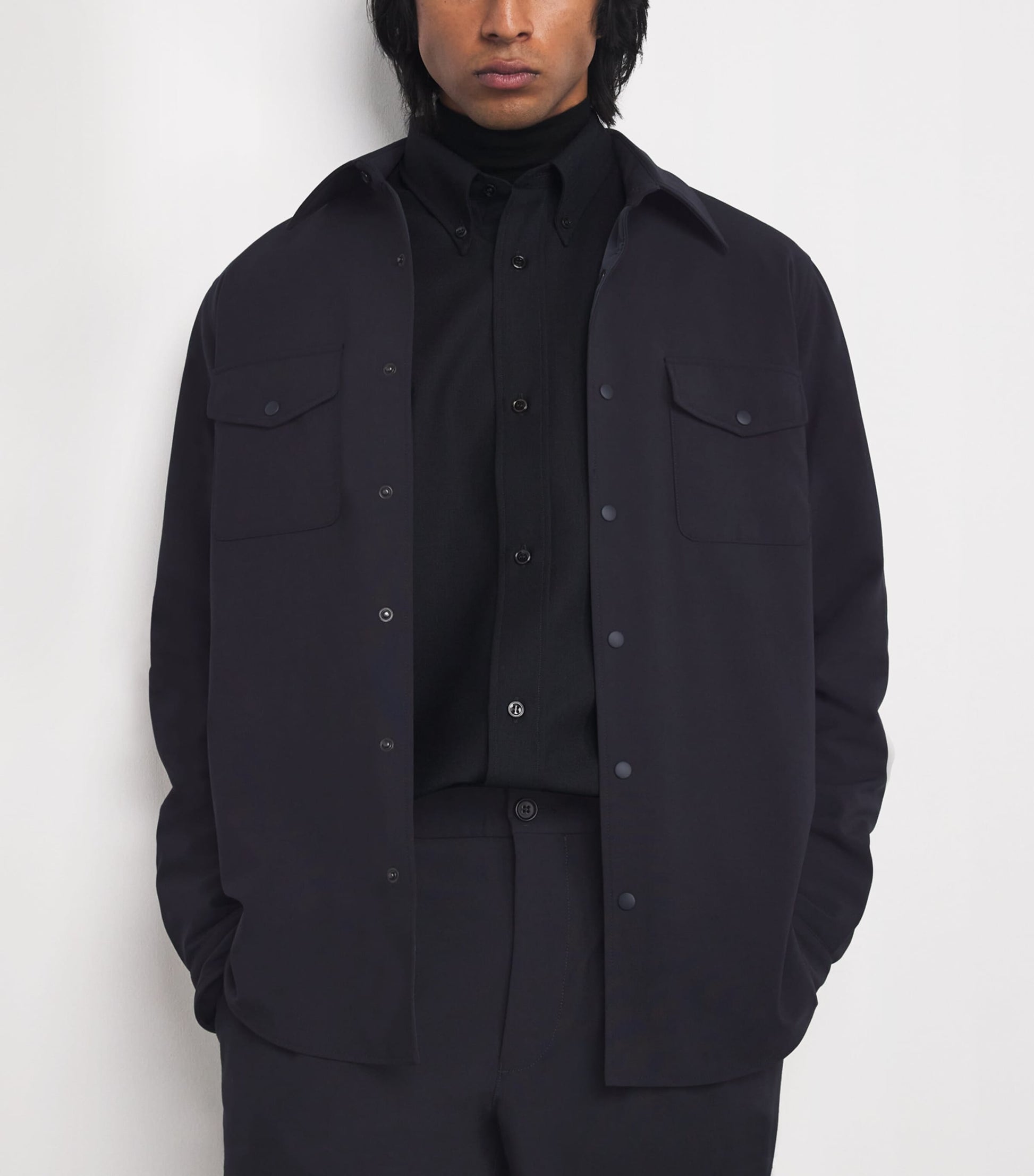 Aspesi Technical Stud-Fastened Overshirt