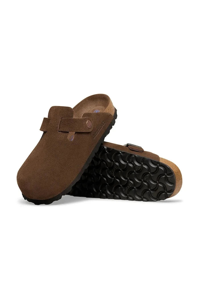 Birkenstock Boston SFB LEVE süet düz tabanlı terlik