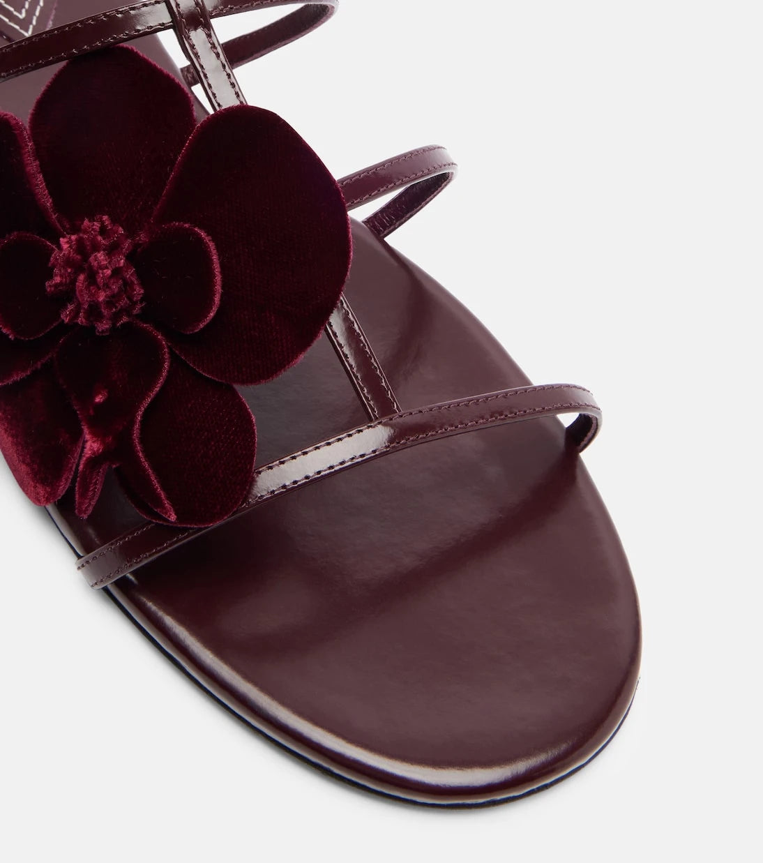 Zimmermann - Orchid floral-appliqué leather sandals