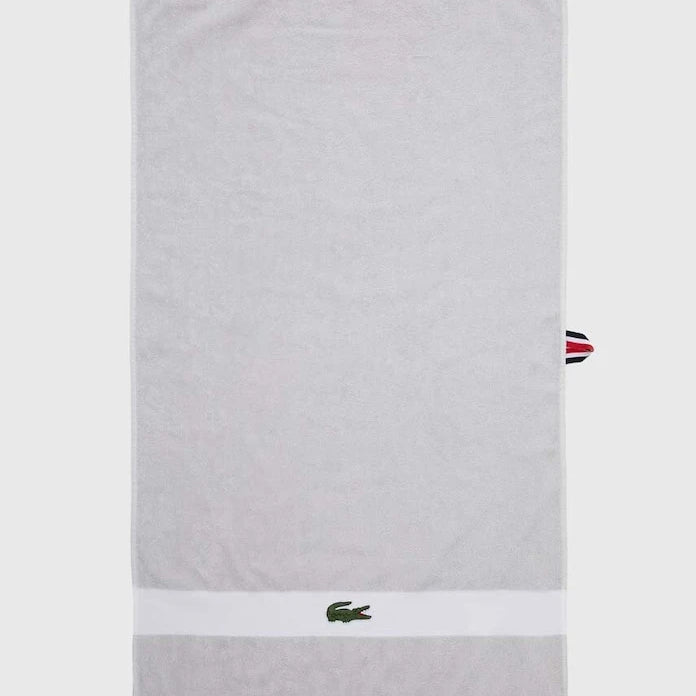 Малка памучна кърпа Lacoste L Casual Argent 55 x 100 cm