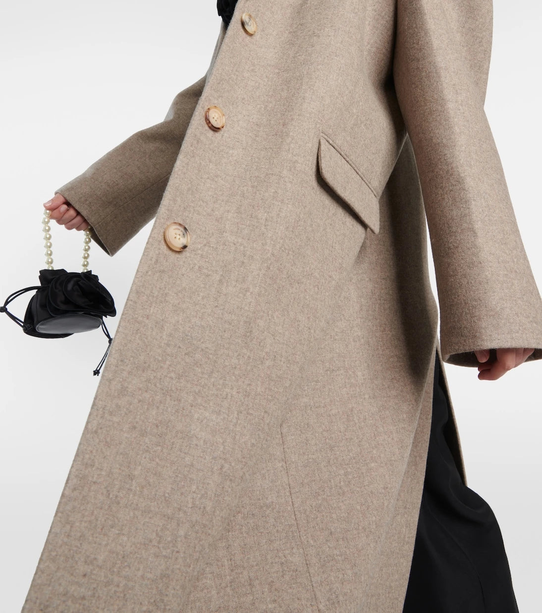 Magda Butrym - Wool cashmere and silk coat