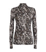 CAMILLA AND MARC Brown Leopard Print Plumage Top