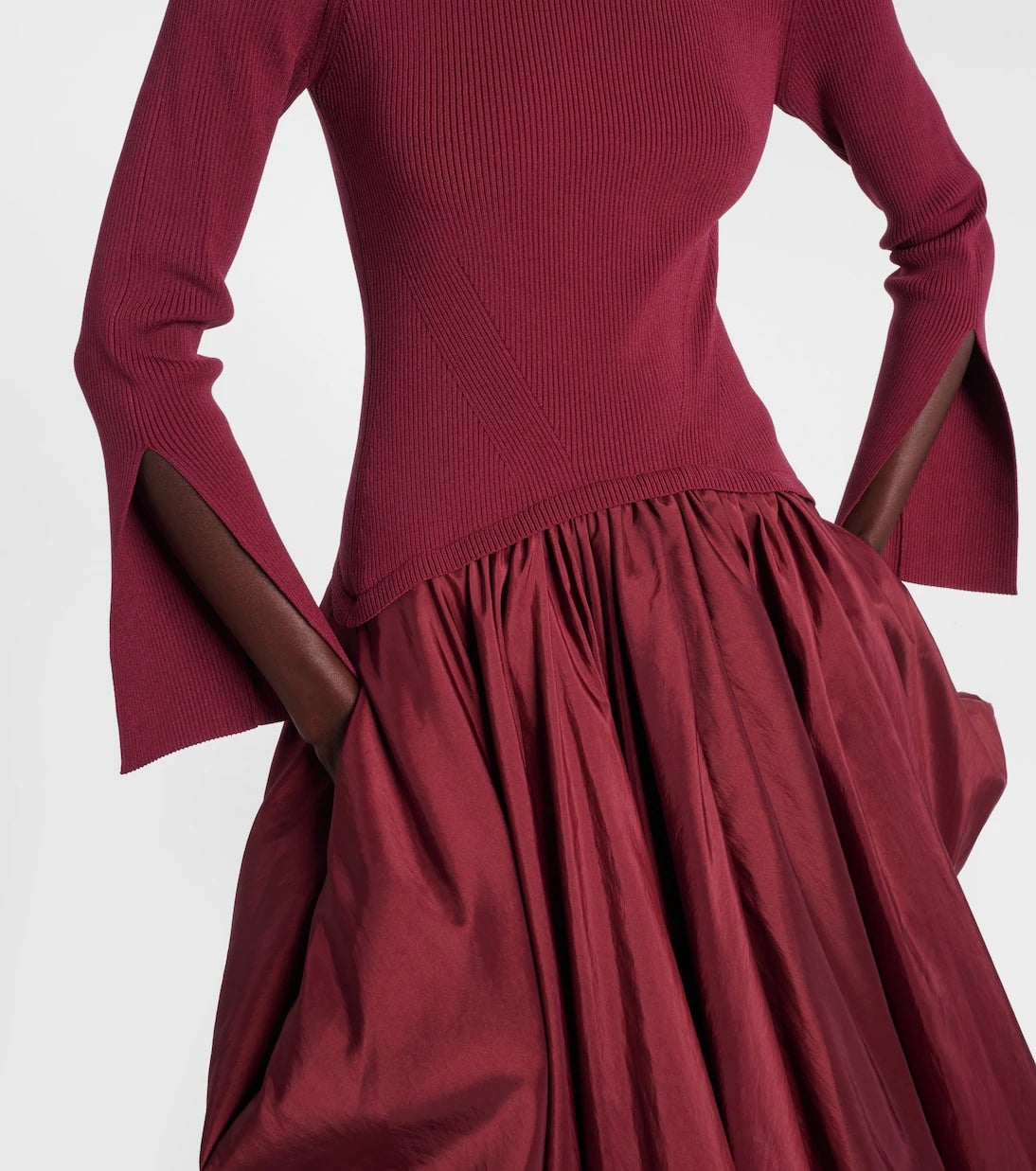 Simkhai - Kenlie knitted taffetta midi dress