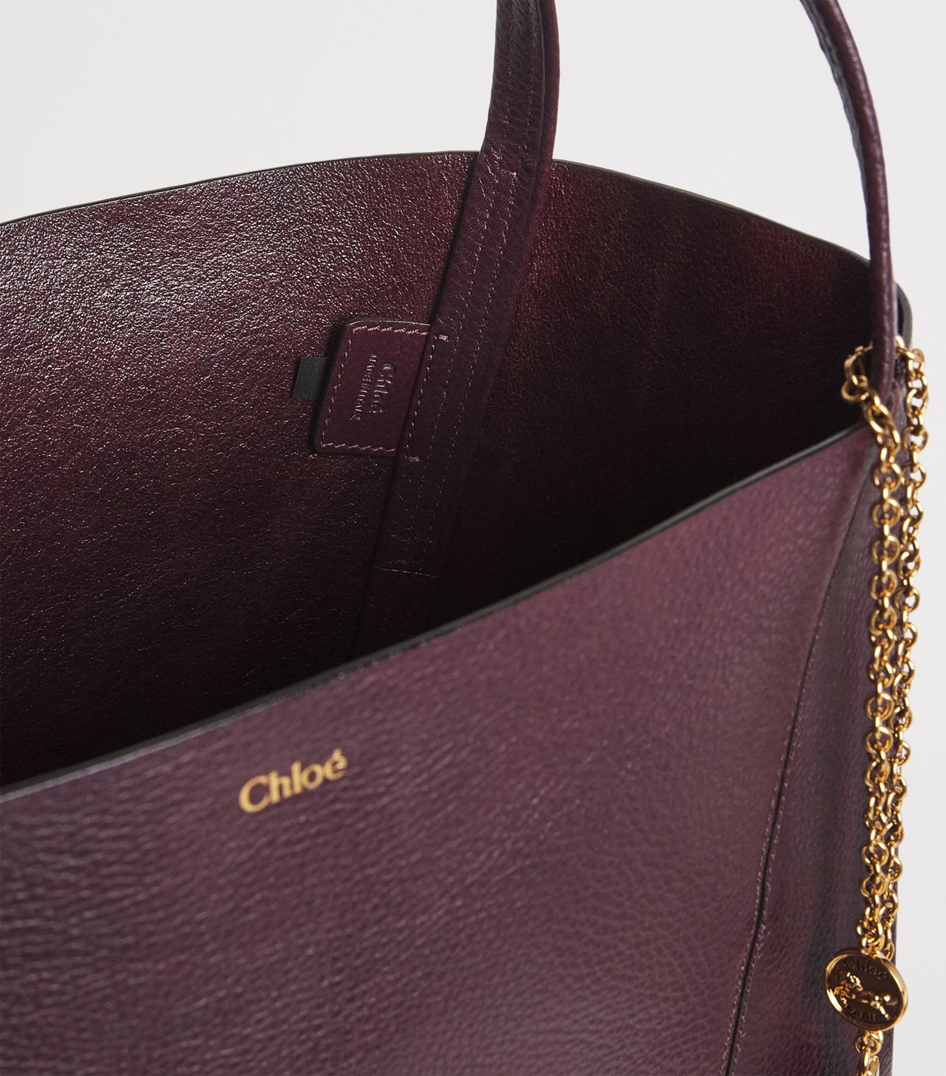 Large Leather Spin Tote Bag