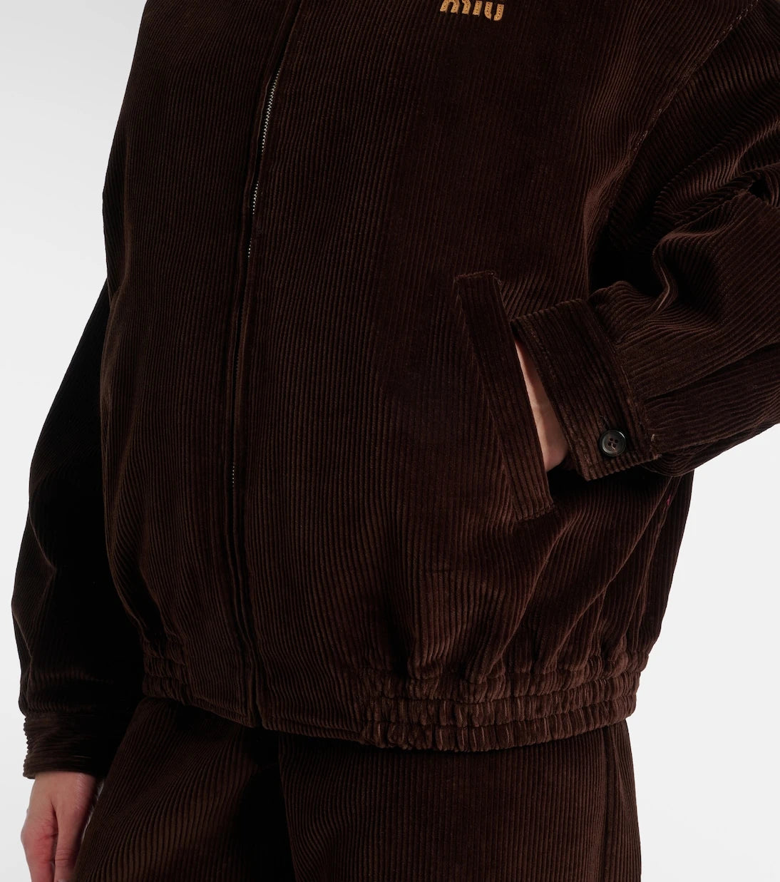 Miu Miu - Oversized cotton corduroy blouson jacket